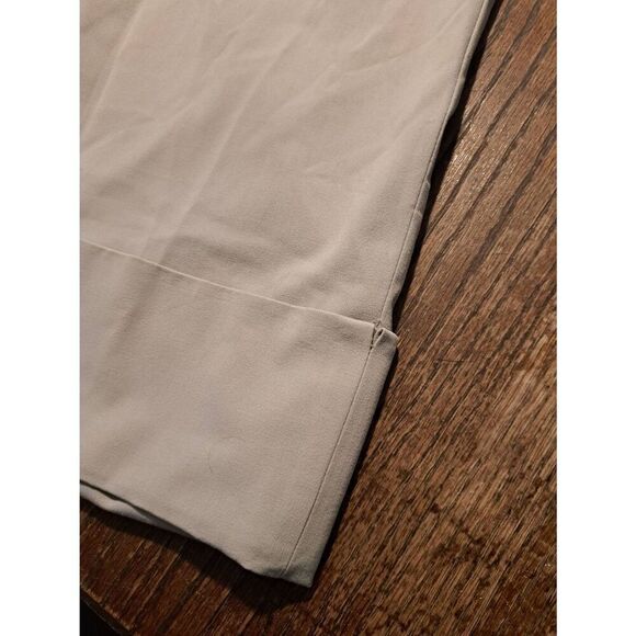 Ann Taylor Loft Women’s 12 Tan Khaki Cuffed Capri Pants Adjustable Waist - Picture 2 of 5